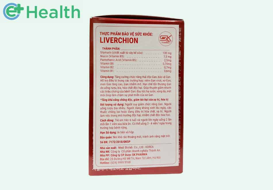 Hướng dẫn cách dùng và liều dùng của viên uống bổ gan Liverchion