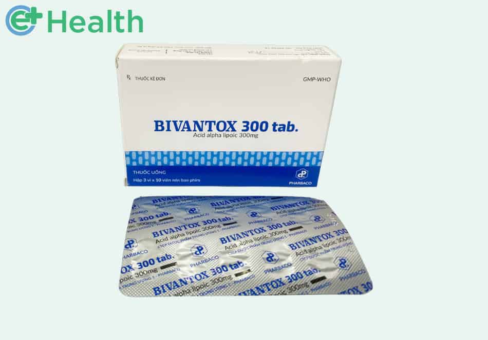 Hình ảnh hộp và vỉ thuốc Bivantox 300 Tap