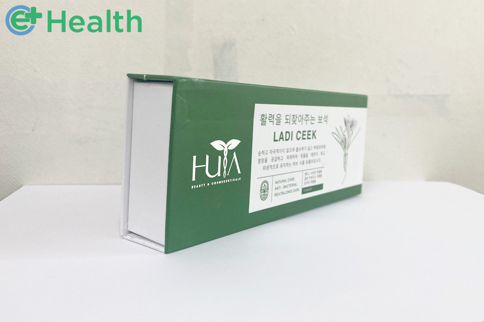 Góc nghiêng hộp sản phẩm Ladi Ceek