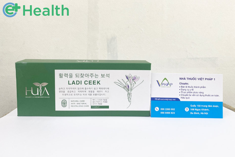 Hình ảnh sản phẩm viên đặt Ladi Ceek được chụp tại Nhà thuốc Việt Pháp 1