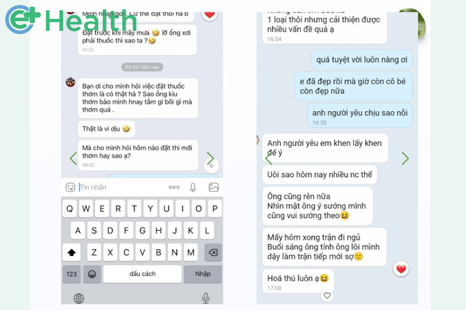 Review của người dùng sau khi sử dụng viên đặt Ladi Ceek